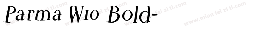 Parma W10 Bold字体转换
